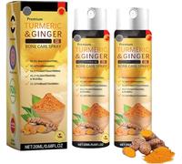 Joint & Bone Therapy Lot de 2 sprays thérapeutiques au curcuma et au gingembre 20 ml, spray thérapeutique pour articulations et os, curcuma naturel à base de plantes et os de gingembre pour homme et