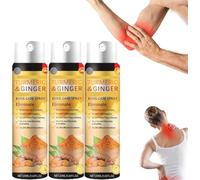 Joint & Bone Therapy Turmeric Ginger Treatment Spray,Turmeric Ginger Bone Therapy Spray,Turmerics Joint Pain Relief Sprays,Pain Relief for Knees,Shoulders,Neck,Back (3 Pcs, 20ml)