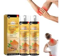Joint & Bone Therapy Turmeric Ginger Treatment Spray,Turmeric Ginger Bone Therapy Spray,Turmerics Joint Pain Relief Sprays,Pain Relief for Knees,Shoulders,Neck,Back (2 Pcs, 20ml)