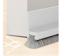 Joint Brosse Bas De Porte 100Cm Blanc 53Mm Bande Auto-Adhésive Découpable Isolation Thermique Et Phonique