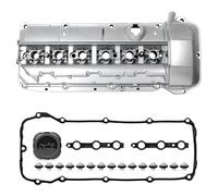 Joint Cache Culbuteurs Couvercle de soupape moteur en aluminium 11127512839 avec joint, boulons et capuchon 03-06 pour BMW M54 E46 325i 330i 525i 325ci X3 X5 Z4 Couvercle De Soupape PCV