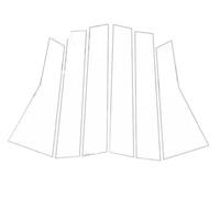 Joint Caoutchouc Porte Et Vitre Automobile Autocollant Matériau PC Pour CRV G4 Effet Miroir Chromé Brillant Colonne Centrale Porte Fenêtre Voiture Pilier Central BC Garniture Couverture Poteau