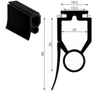 Joint caoutchouc profilé optique barre palpeuse Simu-Somfy
