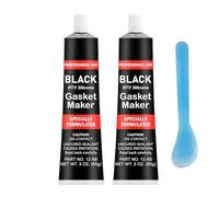 Joint Carter Huile Moteur,Mastic Silicone,Silicone Haute Temperature,Colle Carrosserie Voiture Noir, Silicone Haute Adapté au Scellement,Joints Mécaniques de Moteur Automobile pour Réparation,2PC