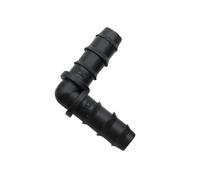 Joint coudé noir multi-barbelé à 90 degrés, 10 pièces, DN20mm DN16mm 8/11mm 4/7mm 3/5mm, couplage d'interface, accessoires for système de Micro-irrigation(DN16mm)
