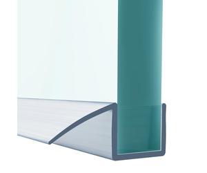 Joint d’étanchéité pour parois de douche, baignoires, portes de douche, joint de rechange pour verre droit ou bombé avec une ouverture (pour 4-6 mm, 2 M)
