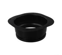 Joint de bride carré à rond en plastique noir pour connexion de conduit de ventilation, adaptateur mural d'entrée et de sortie d'air, raccord de tuyau d'air efficace 75 mm (150 mm)