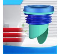 Joint de bride de toilette avec architecture de joint à trois points et valve à ressort pour la compatibilité du tuyau de vidange (D)