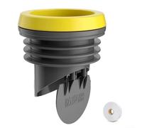 Joint de bride de toilette avec clapet anti-retour intégré, joint en cire pour vidange de 110 mm, ABS + silicone + caoutchouc, jaune/gris (bride + bande d'étanchéité)