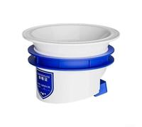 Joint de bride WC 12 x 12 x 8 cm Joint en silicone pour tuyaux de 100 à 110 mm anti-fuite avec triple système d'étanchéité et fermeture automatique à 90° pour rénovation de salle de bain