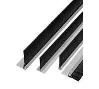 Joint de brosse en alliage d'aluminium | Tailles multiples argentées for armoire de bibliothèque de garde-robe de fenêtre de porte coulissante(20cm)