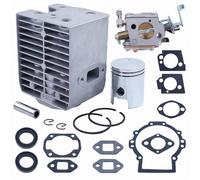 Joint de carburateur compatible et piston de cylindre ensemble Compatible avec les modèles de tronçonneuse BS500 BS502 BS502I BS600 BS602 BS602I BS700 BS702 WM80 45 mm