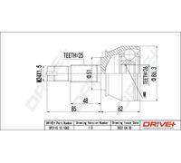 Joint de cardan DP2110.10.1082 Drve+ pour FIAT LANCIA OPEL ALFA ROMEO