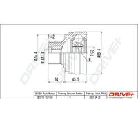 Joint de cardan DP2110.10.1104 Drve+ pour AUDI Q5 A5 A4 B8 A4 B8 Avant Q5 Van