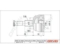 Joint de cardan DP2110.10.1115 Drve+ pour AUDI SKODA VW SEAT