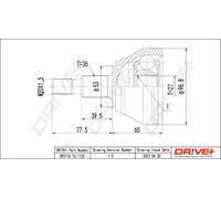 Joint de cardan DP2110.10.1120 Drve+ pour VW AUDI SEAT SKODA