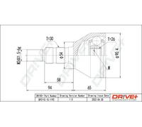 Joint de cardan DP2110.10.1192 Drve+ pour SAAB OPEL FIAT CADILLAC