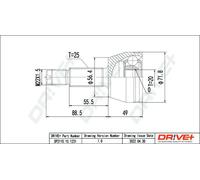 Joint de cardan DP2110.10.1231 Drve+ pour FORD MAZDA