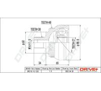 Joint de cardan DP2110.10.1232 Drve+ pour VW FORD SEAT