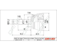 Joint de cardan DP2110.10.1270 Drve+ pour HYUNDAI ELANTRA III MATRIX COUPE II
