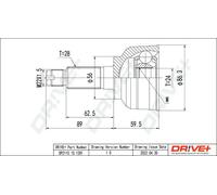 Joint de cardan DP2110.10.1281 Drve+ pour KIA CLARUS CLARUS Break CARENS I