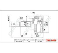 Joint de cardan DP2110.10.1348 Drve+