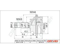 Joint de cardan DP2110.10.1396 Drve+ pour CITROËN PEUGEOT