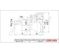 Joint de cardan DP2110.10.1424 Drve+ pour SEAT SKODA VW