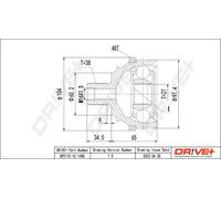Joint de cardan DP2110.10.1498 Drve+ pour VW TRANSPORTER T4 Autobus/Autocar
