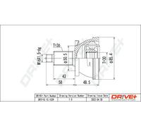 Joint de cardan DP2110.10.1539 Drve+ pour SEAT SKODA VW AUDI