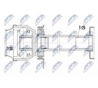 Joint de cardan Essieu avant droit NPW-WW-044 NTY pour VW MULTIVAN T5