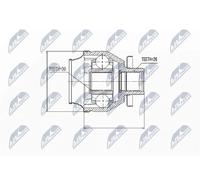 NTY Clothing Exchange Joint kit intérieur arbre de transmission gauche pour VW 7H0407331E