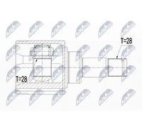 Joint de cardan Essieu avant gauche NPW-WW-072 NTY pour SEAT SKODA VW