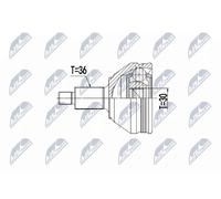NTY NPZ-WW-048 Kit de tête de cardan