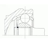 Joint de cardan Joint sphérique homocinétique 22747 SPIDAN pour AUDI VW