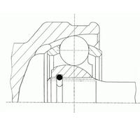 Joint de cardan Joint sphérique homocinétique 303993 LÖBRO pour VW MULTIVAN T5