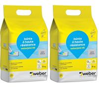 Joint de carrelage adapté piscine, Haute Résistance, Gris Perle, Weberjoint HR 5KG, WEBER (Lot de 2)