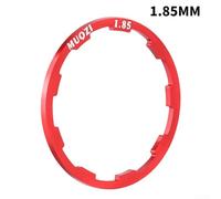 Joint de cassette de vélo en alliage d'aluminium avec entretoises de roue libre pour un montage et une réparation sécurisés du moyeu de vélo (rouge, 1,85 mm)