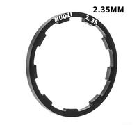 Joint de cassette de vélo en alliage d'aluminium avec entretoises de roue libre pour un montage et une réparation sécurisés du moyeu de vélo (noir 2,35 mm)