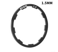Joint de cassette de vélo en alliage d'aluminium avec entretoises de roue libre pour un montage et une réparation sécurisés du moyeu de vélo (noir, 1,5 mm)