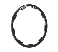 Joint de cassette de vélo en alliage d'aluminium pour entretoises de roue libre et rondelle de corps Freehub compatible avec les réglages de moyeu de vélo (noir 1 mm)