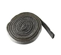 Joint de chauffage en fibre de verre pour poêle à granulés - 200 cm - Joint plat pour porte de four en verre, chaudière et cheminée - Noir - 15 mm/20 mm/25 mm de largeur, 6 mm d'épaisseur