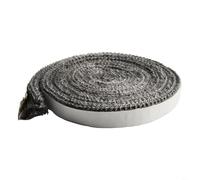 Joint de chauffage pour poêle à granulés - 15 mm x 6 mm x 200 cm - En fibre de verre - Noir - Joint plat pour porte de four à bois (6 mm x 25 mm x 2 m)
