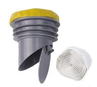 Joint de cire étanche pour bride de toilette avec clapet anti-retour pour une installation et un contrôle efficaces des toilettes (bride + bande d'étanchéité)