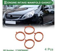 Joint De Collecteur D’Admission Pour Honda City 2003-2008 Joint D’Étanchéité De Collecteur D’Admission No.17105PWA007 Caoutchouc Silicone 4 Pcs