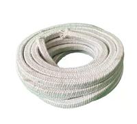 Joint de corde en fibre de céramique, carré tressé, 1 m, joint haute température pour chaudière, four et coulée de four (A, 6 mm)