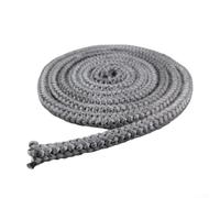 Joint de corde en fibre de verre noir de 10 mm pour poêle à bois, joint de porte élastique pour brûleur à bois, four résistant à la chaleur pour cheminées et cheminées (10 mm x 4 m)