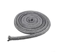Joint de corde en fibre de verre noir de 10 mm pour poêle à bois, joint de porte élastique pour brûleur à bois, four résistant à la chaleur pour cheminées et cheminées (10 mm x 3 m)