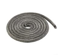 Joint de corde en fibre de verre résistant au feu pour poêle 2 m de long 6/8 mm de diamètre Convient pour brûleurs à bois, chaudières et fours industriels (6 mm)