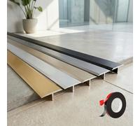 Joint De Dilatation Étanche T - Profilé De Transition Extra-Plat - 2.7m Baguette De Sol Aluminium Compatible Robot Aspirateur - Passage Fluide Sans Obstacle Pour Salon(Rose gold,3pcs*90 * 3.3cm)